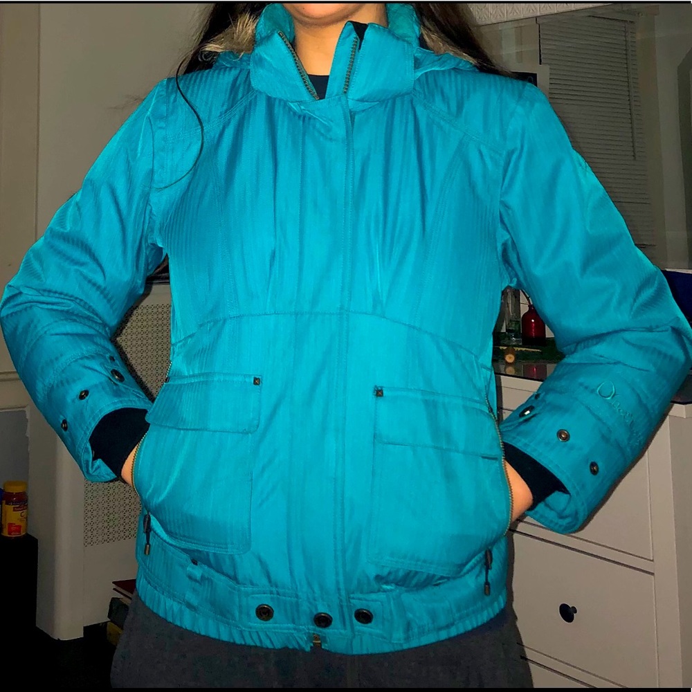 OBERMEYER Girl's SKI JACKET Teal Blue 14 Juniors
